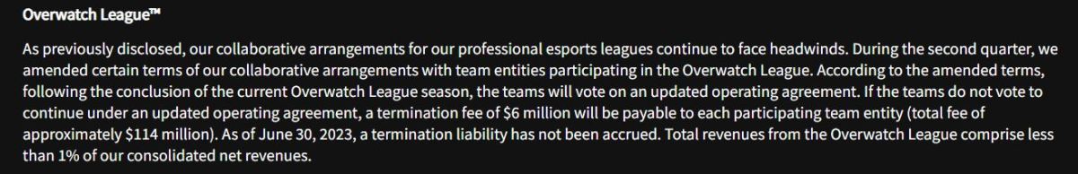 ATVI Q2 statement